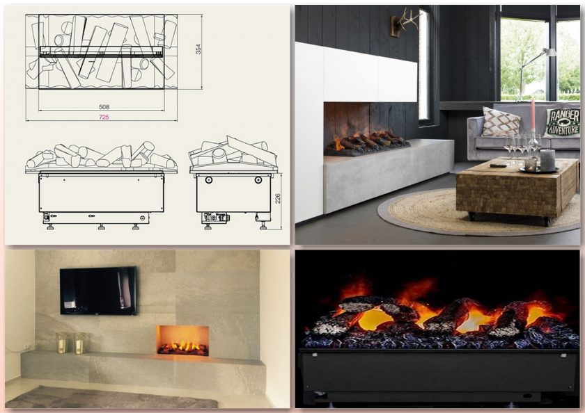 elektrischer Kamineinsatz Modul L73 für den Einsatz in jede Wand