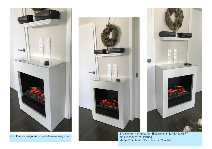 LINEA-StHz-77 - diesen Elektrokamin fertigen wir in vielen Abmessungen