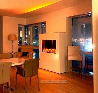 LINEA XL Dimplex Opti-myst 140bx170h Raumteilerkamin mit Technik Faber