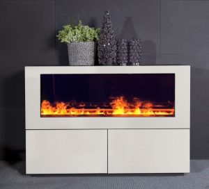 LINEA-Xl Wandkamin mit Linienfeuer L100 mit Opti-Myst Effektfeuer