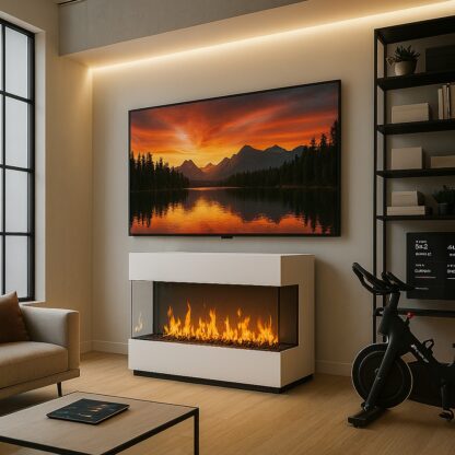 Dimplex Cassette 1000 MULTI integriert im Elektrokamin CONCEPT4-L100